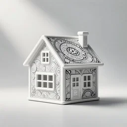house, simplified zentangle