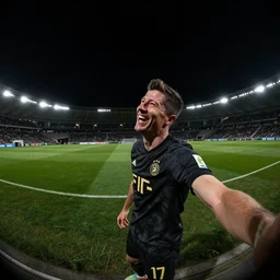 laughing robert lewandowski caught on trail cam at night, fisheye!!!