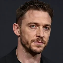 tom hardy as an anime character, realistic, photography, detailed, 8 k, close - up, studio lighting