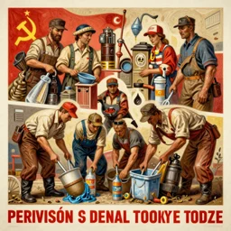 a detailed and complex, highly detailed, concept art, soviet propaganda poster depicting sanitation workers. painting by irakli toidze