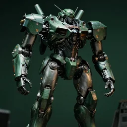 metal gear mech, 1 9 8 7, movie still, wide shot, detailed, mechanical, dark green, dramatic lighting, 3 5 mm, film grain