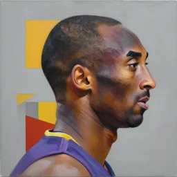 Kobe Bryant profile picture by Sachin Teng, asymmetrical, Organic Painting , Matte Painting,  geometric shapes, hard edges, graffiti, street art:2 by Sachin Teng:4