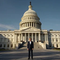 John Belushi as senator at US Capitol building