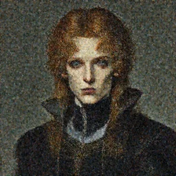 portrait of beautiful young gothic boy whit readhead, some cyber, the middle ages, highly detailed, artstation, illustration, art by rene magritte