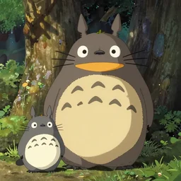 garfield as totoro in my neighbor totoro ( 1 9 8 8 )