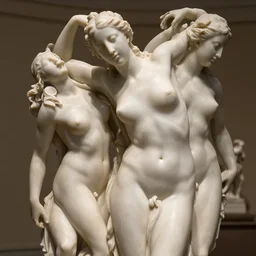 detailed photo of beautiful gorgeous woman statue, various lacivious seducing poses, photorealism, intricate detail, a few light reflexions, museum diffuse lighting