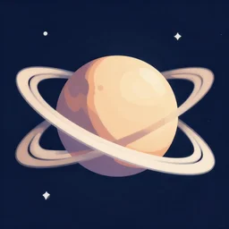 9 0 s vector art of a planet with it's revolving rings