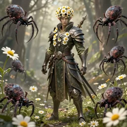 chamomile boss from dark souls, fantasy, masterpiece, highly detailed, 4 k, concept art, beautiful, artstation, spider elves, by valentina remenar and jonathan berube