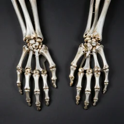 skeleton hands and fingers