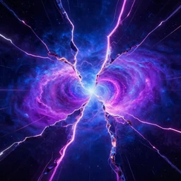 a rift in the universe, hyperreality, neon
