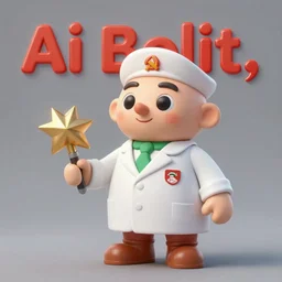 concept art of doctor from the soviet cartoon with inscription Ai Bolit