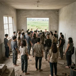 crowd body skin person room building house real estate land nature interior vehicle ugly