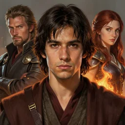 handsome young man with dark hair!! hispanic descent, shaved face, messy straight hair, jedi!! fire emblem, art by artgerm and greg rutkowski and magali villeneuve, portrait, d & d, fantasy, highly detailed, digital painting, trending on artstation, concept art, sharp focus, illustration