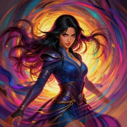 portrait of maya ali as a mage by olesya spitz, dynamic lighting, gaudy colors, ripples, fantasy, intricate, smooth, sharp focus, octane render aesthetic, official fanart behance hd artstation by jesper ejsing, by rhads and makoto shinkai and lois van baarle and ilya kuvshinov and rossdraws
