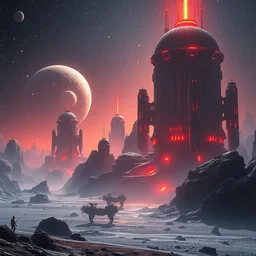 great space pilgrimage, highly detailed, android, masterpiece, landscape, scifi, futuristic, beautiful, cinematic lighting, artstation, art by stuart lippincott and paul chadeisson and victor kam