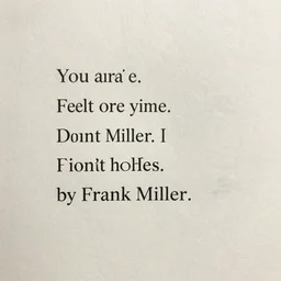 you are a poet and you don't know it by frank miller and bill sienckiwicz