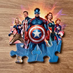 The Avengers as puzzle pieces
