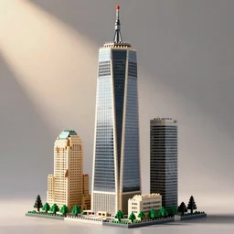 Photo of The World Trade Center made of Jenka blocks