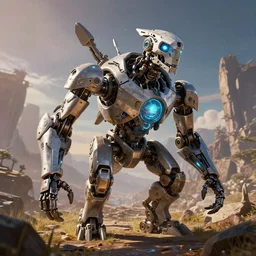 grazer machine mecanical creature robot of horizon forbidden west horizon zero dawn bioluminiscence global illumination ray tracing hdr fanart arstation by ian pesty and alena aenami artworks in 4 k