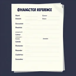 character reference sheet, digital art