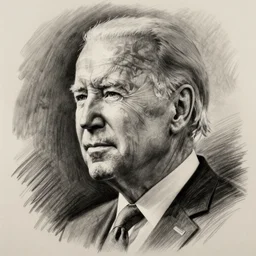 joe biden pencil drawing the style of charles burns