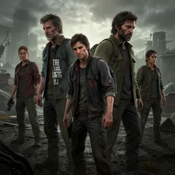 the last of us 32 bits playstation horror realistic characters, Moebius, Greg Rutkowski, Zabrocki, Karlkka, Jayison Devadas, Phuoc Quan, trending on Artstation, 8K, ultra wide angle, zenith view, pincushion lens effect