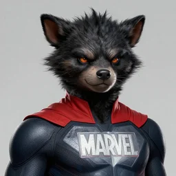 upper body portrait of a marvel superhero, aardvark man, vivid, coal dust, super suit, illustrator, trending on artstation