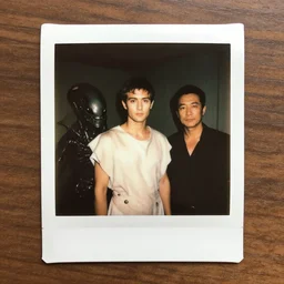 instax still frame of Julius Caesar from Prometheus movie and Alien movie by Guo Jian and Yue Minjun featured in Vogue editorial fashion photography, haute couture dressed by Givenchy and Salvatore Ferragamo painted by Andrea Pozzo, in porcelain and lush metal