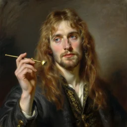 wizard, male, painting by delphin enjolras, j. c. leyendecker, yoji shinkawa