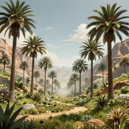 cocora valley landscape, with wax palms, concept art for a dark souls game, concept art, 4 k, video game art, trending on artstation