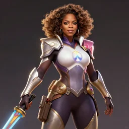 oprah winfrey overwatch hero concept character, trending on artstation