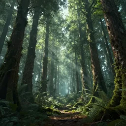 a futuristic forest.