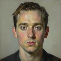 a surrealistic portrait of Patrick Bateman, centered face, painting by Patrick Woodroffe and Salvador Dali, highly detailed, trending on artstationhq