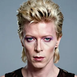 a color photograph of david bowie, by thomas ruff, platinum blond, intense, bold, exaggerated, overblown, ultra sharp, extra details, ultra high quality, trending on pinteresst