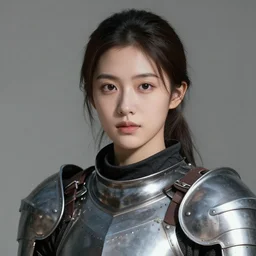 a portrait of a young beautiful lady wearing armour, highly detailed, cinematic lighting, hyperrealistic, 4 k, digital art