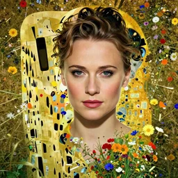 a head and shoulders portrait of alicia vikander surrounded by an explosion of wild flowers, ethereal vibrant lighting, joshua middleton, alphonse mucha, edgar maxence, gustav klimt, gregory manchess, wes anderson, wayne barlowe, james gilleard, single head, hyper realistic, octane render, iridescent, purple green yellow pink red, 5 0 mm