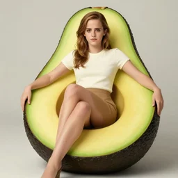 emma watson as an avocado avocado chair