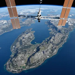 aereal view of norway from the international space station