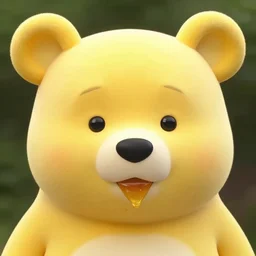 xi jinping face is recognizable, xi jinping is yellow bear hybrid, with big ears eating honey, by donato giancola and greg rutkowski and wayne barlow and zdzisław beksinski, realistic face, digital art