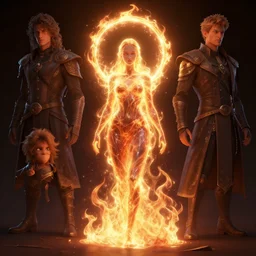 liquid fire, magic halo of light, ophelia, concept art, modern, boris flora, reilly i am weak and, peter grik, trends on artstation, volumetric lighting, cgsociety