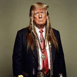 if donald trump became a hippie, photoshoot in the style of annie leibovitz, hyperreal