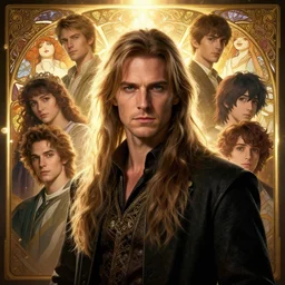highly detailed portrait of a prince with long hairs, stephen bliss, unreal engine, fantasy art by greg rutkowski, loish, rhads, ferdinand knab, makoto shinkai and lois van baarle, ilya kuvshinov, rossdraws, tom bagshaw, alphonse mucha, global illumination, radiant light, detailed and intricate environment
