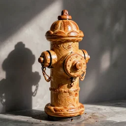 a fire hydrant made of croissant