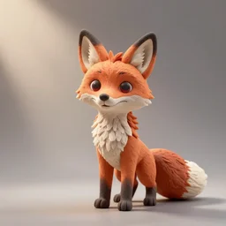 fox as claymation