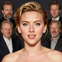 photo of scarlett johansson with simple smile paint detailed digital artstation, portrait hd 4 k, y greg rutkowski and gaston bussiere and craig mullins and j. c. leyendecker, hd