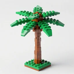 a palm tree made of legos