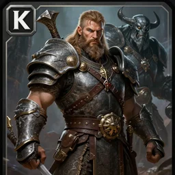 human hero, bearded gigachad in armour, d & d barbarian, nordic warrior, dark souls boss!!, powerful male character from warcraft, character portrait, trading card game art, perfectly shaded, extremely detailed, matte, artstation, volumetric lighting, 8 k, game cover art, sharp focus, anatomically correct!!, dark fantasy, by frank frazetta and artger