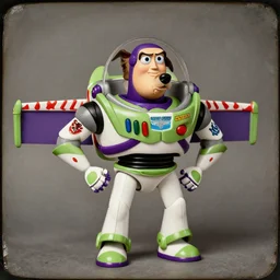 steampunk dog dressed like buzz lightyear, Early, wet plate photography, colloid
