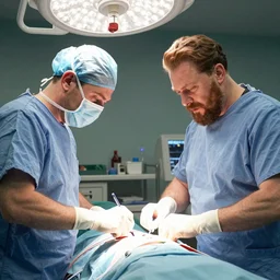 scene from er showing dr jesus christ performing life saving surgery on joseph stalin