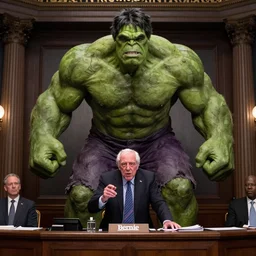 Bernie Sanders turns into the incredible hulk! while speaking on the congress floor, Associated Press Photo